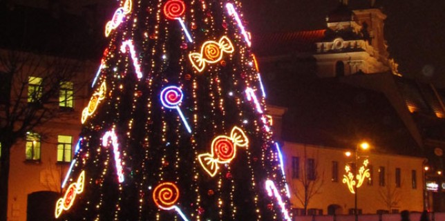 Weihnachtsbaum in Vilnius, Litauen