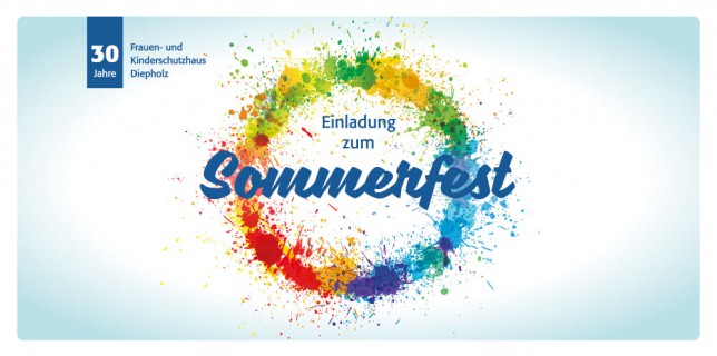 Einladung Sommerfest 30 Jahre Frauenhaus, Seite 1